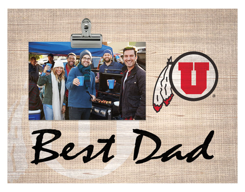 Wholesale C1090-Best Dad Burlap Clip Frame / C1090-Utah