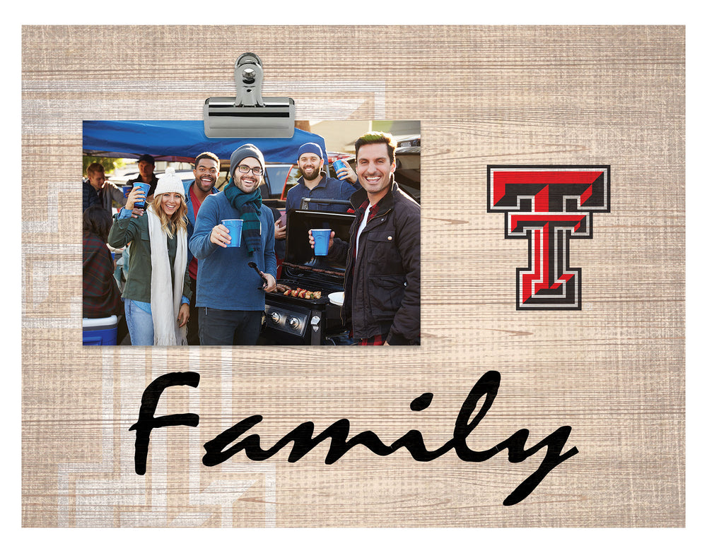 Wholesale C1086-Family Burlap Clip Frame / C1086-Texas Tech