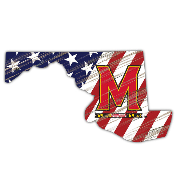 Wholesale C2043-American Flag State Cutout 12in / C2043-Maryland