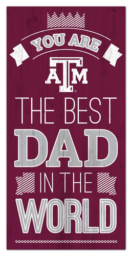 Wholesale C1079-Best Dad in the world 6x12 / C1079-Texas A&M