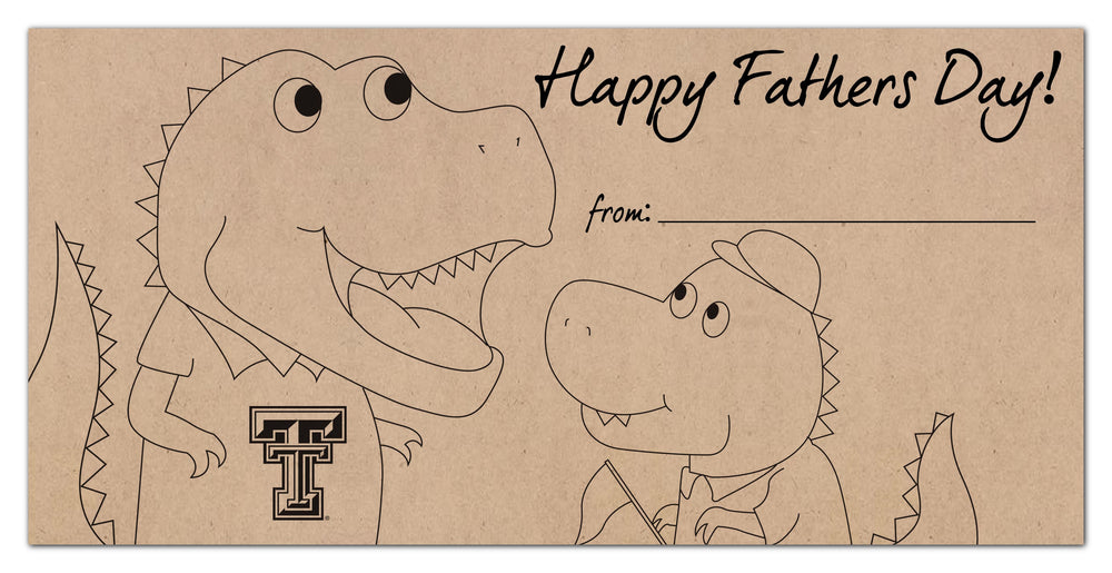 Wholesale C1081-Father's Day Color-In 6x12 / C1081-Texas Tech