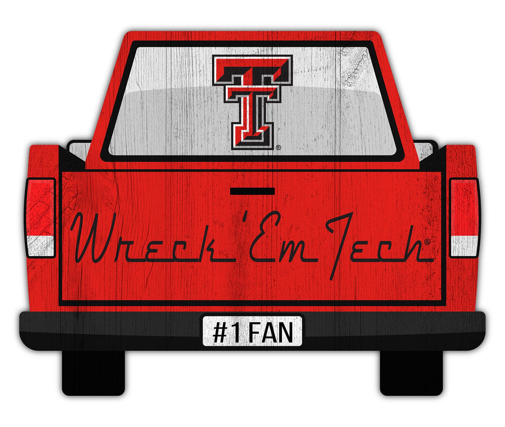 Wholesale C2014-Slogan Truck Back 12in Sign / C2014-Texas Tech