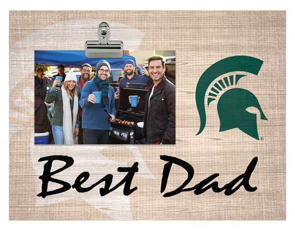 Wholesale C1090-Best Dad Burlap Clip Frame / C1090-Michigan State