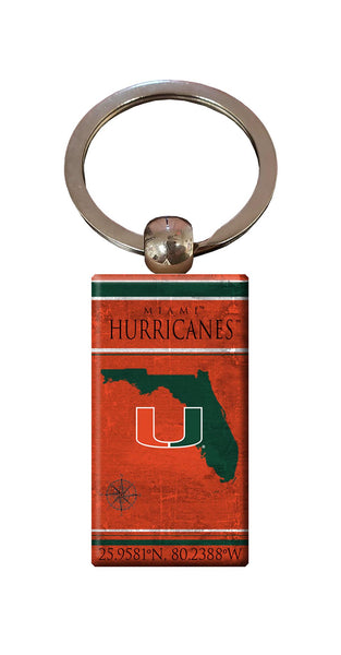 Wholesale C2052-Coordinates Keychain / C2052-Miami