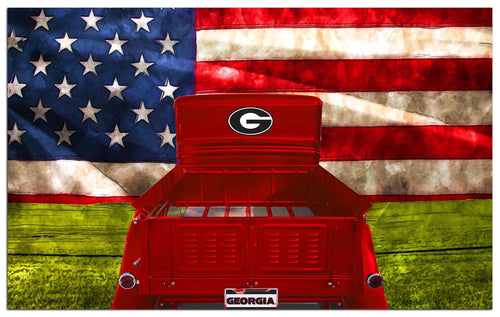 Wholesale C2072-Patriotic Retro Truck 11x19 / C2072-Georgia