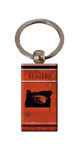 Wholesale C2052-Coordinates Keychain / C2052-Oregon State
