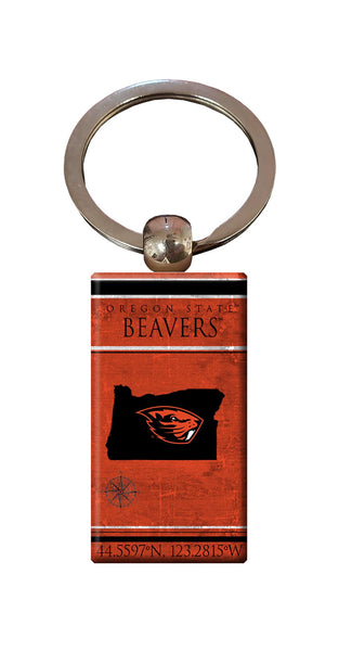Wholesale C2052-Coordinates Keychain / C2052-Oregon State