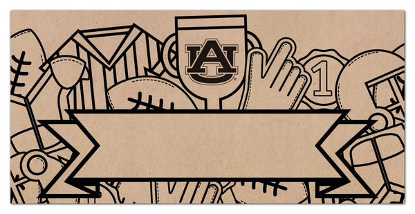 Wholesale C1082-Name Banner Color-In 6x12 / C1082-Auburn