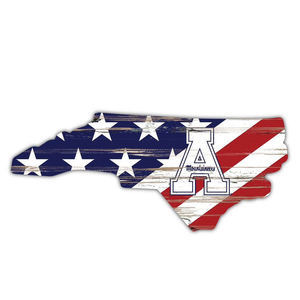 Wholesale C2043-American Flag State Cutout 12in / C2043-Appalachian State