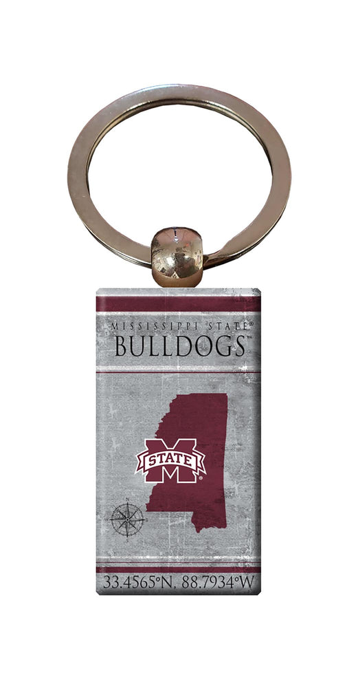 Wholesale C2052-Coordinates Keychain / C2052-Mississippi State