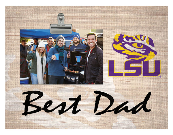 Wholesale C1090-Best Dad Burlap Clip Frame / C1090-LSU