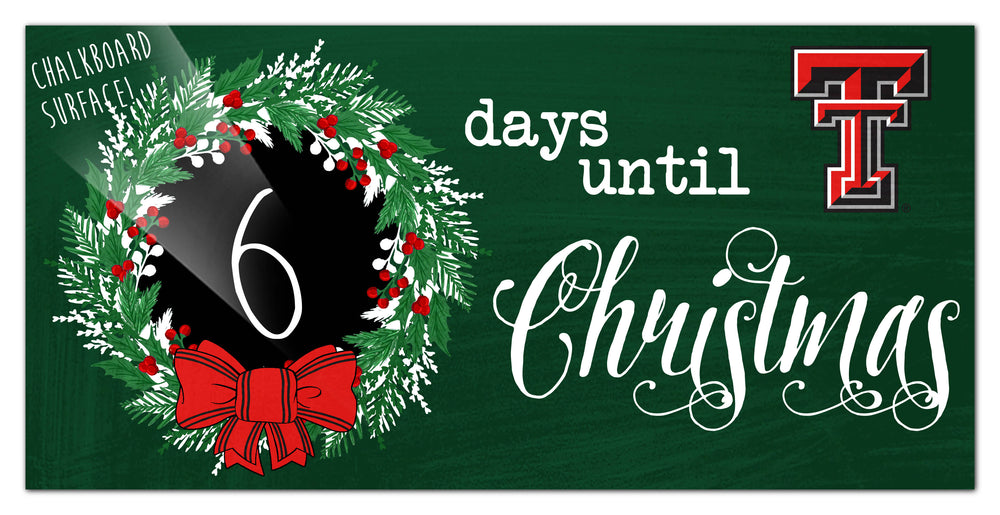 Wholesale C1050-Chalk Christmas Countdown 6x12 / C1050-Texas Tech