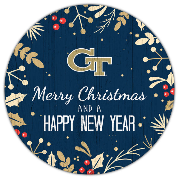 Wholesale C1049-Merry Christmas 12in Circle / C1049-Georgia Tech