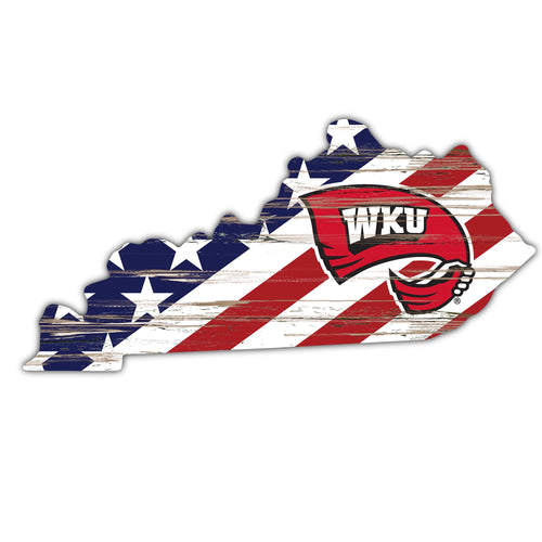 Wholesale C2043-American Flag State Cutout 12in / C2043-Western Kentucky