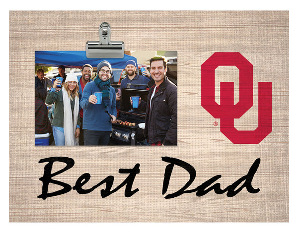 Wholesale C1090-Best Dad Burlap Clip Frame / C1090-Oklahoma