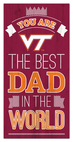 Wholesale C1079-Best Dad in the world 6x12 / C1079-Virginia Tech