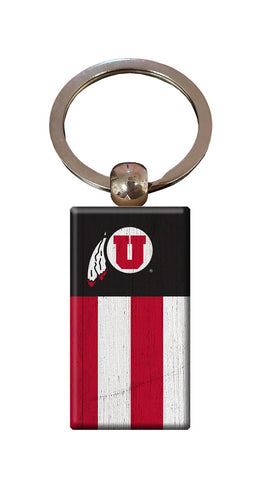 Wholesale C2055-Rectangle Flag Keychain / C2055-Utah
