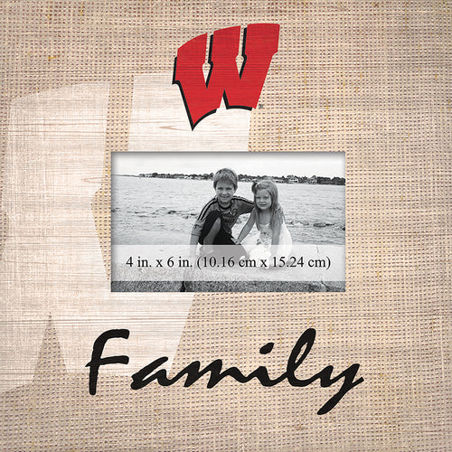 Wholesale C0943-Family Burlap Frame / C0943-Wisconsin