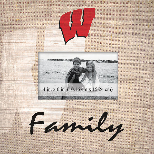Wholesale C0943-Family Burlap Frame / C0943-Wisconsin
