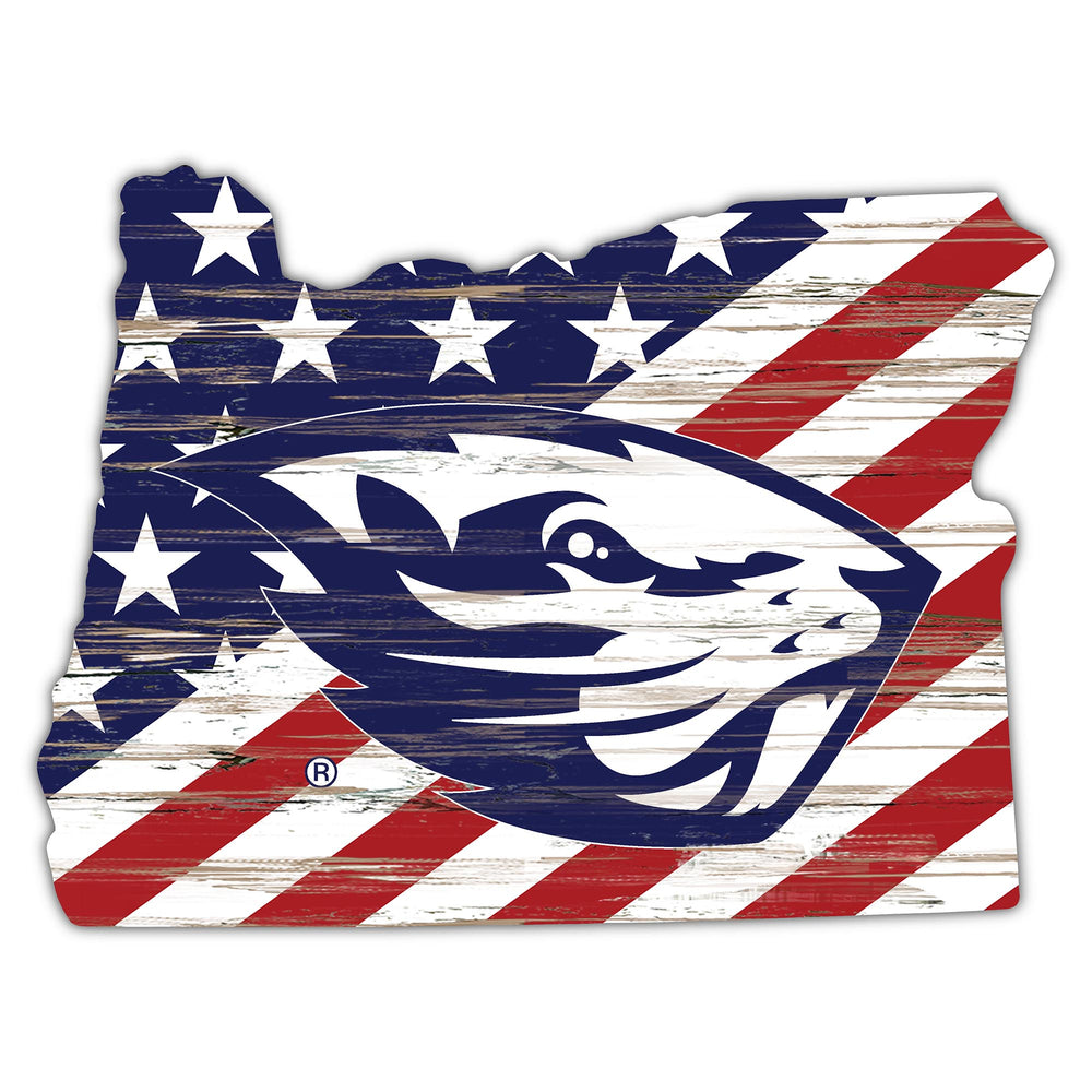 Wholesale C2043-American Flag State Cutout 12in / C2043-Oregon State