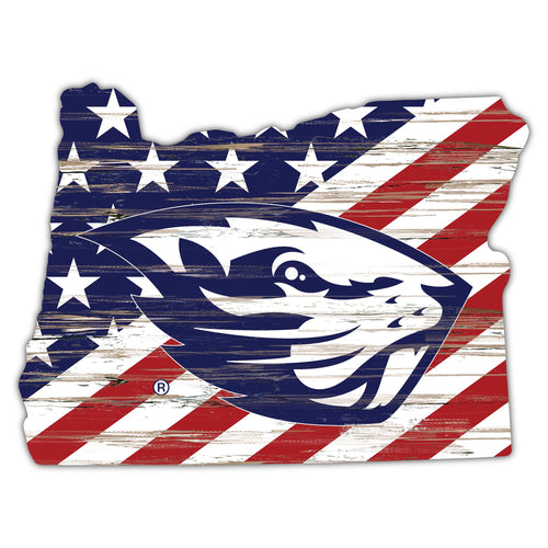 Wholesale C2043-American Flag State Cutout 12in / C2043-Oregon State
