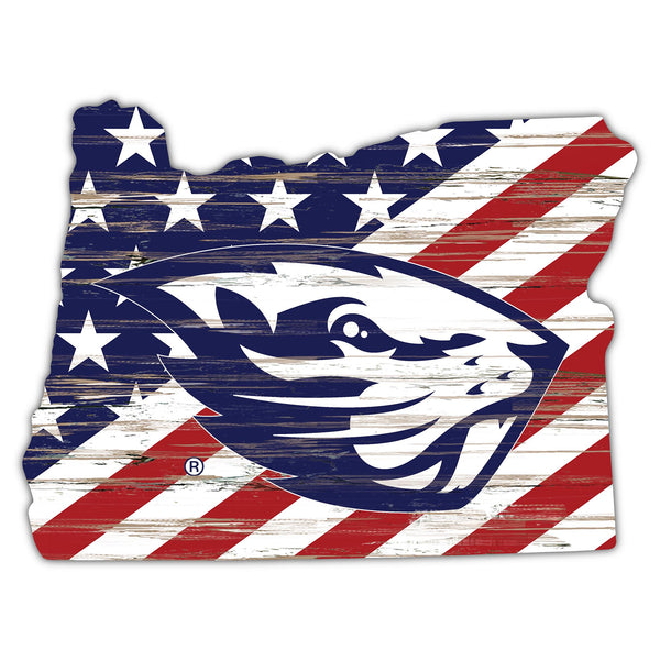 Wholesale C2043-American Flag State Cutout 12in / C2043-Oregon State