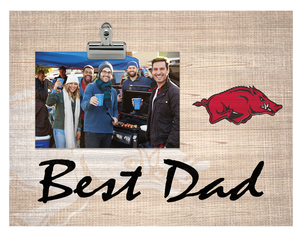 Wholesale C1090-Best Dad Burlap Clip Frame / C1090-Arkansas
