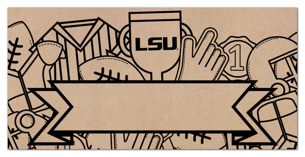 Wholesale C1082-Name Banner Color-In 6x12 / C1082-LSU