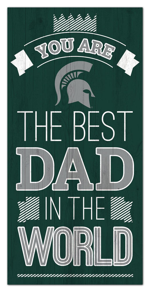 Wholesale C1079-Best Dad in the world 6x12 / C1079-Michigan State