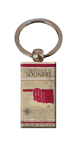Wholesale C2052-Coordinates Keychain / C2052-Oklahoma