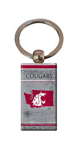 Wholesale C2052-Coordinates Keychain / C2052-Washington State