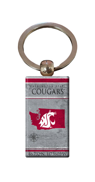 Wholesale C2052-Coordinates Keychain / C2052-Washington State