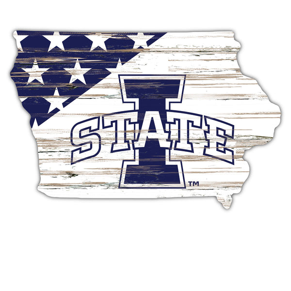 Wholesale C2043-American Flag State Cutout 12in / C2043-Iowa State