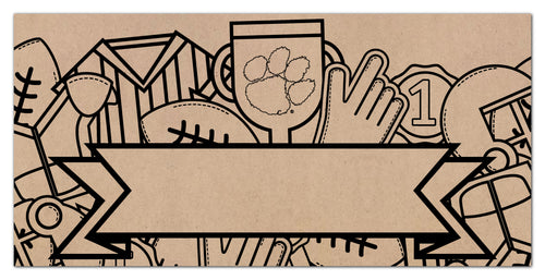 Wholesale C1082-Name Banner Color-In 6x12 / C1082-Clemson