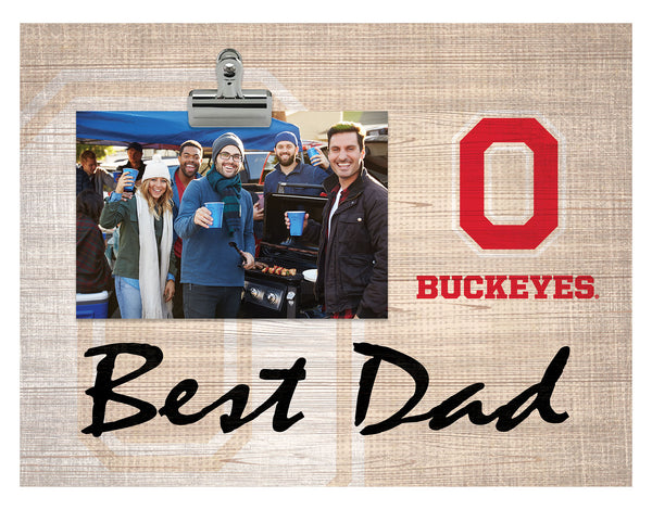 Wholesale C1090-Best Dad Burlap Clip Frame / C1090-Ohio State