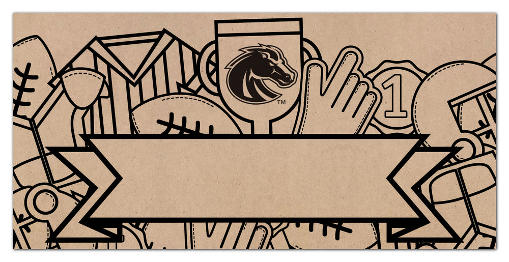 Wholesale C1082-Name Banner Color-In 6x12 / C1082-Boise State