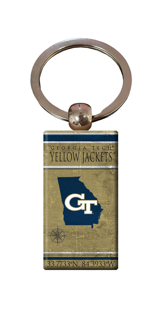 Wholesale C2052-Coordinates Keychain / C2052-Georgia Tech