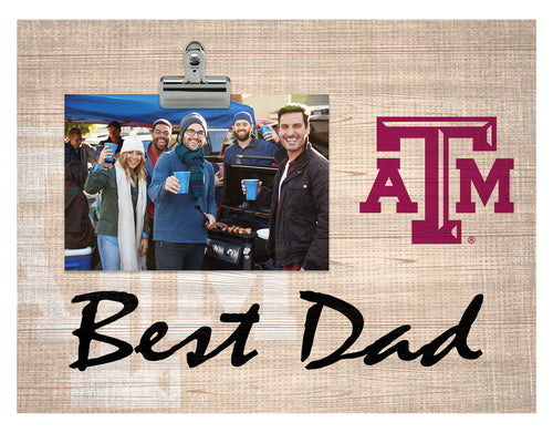 Wholesale C1090-Best Dad Burlap Clip Frame / C1090-Texas A&M