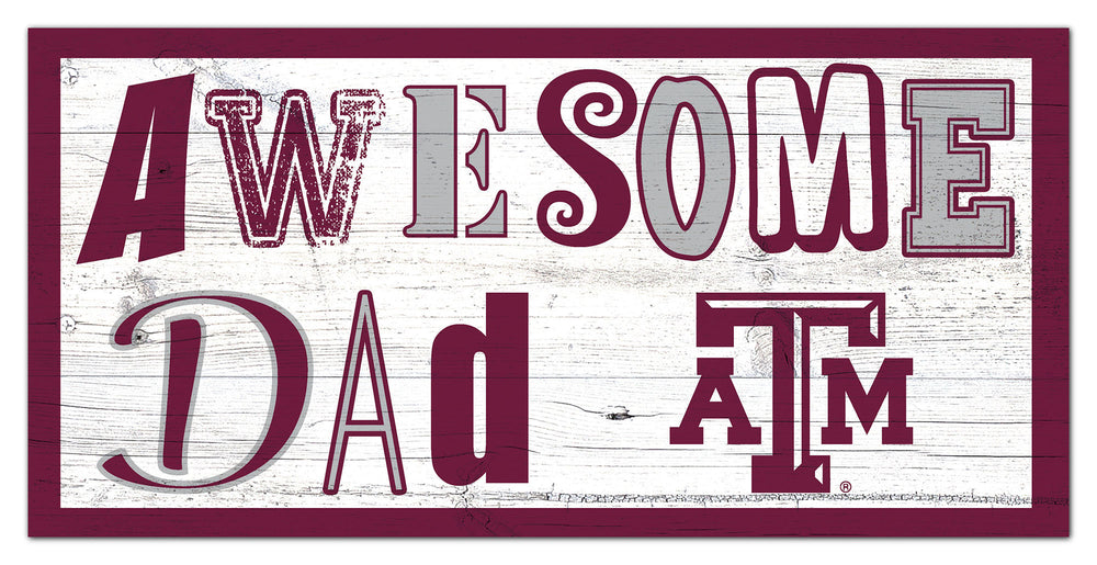 Wholesale C1089-Awesome Dad 6x12 / C1089-Texas A&M