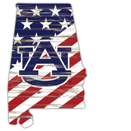 Wholesale C2043-American Flag State Cutout 12in / C2043-Auburn