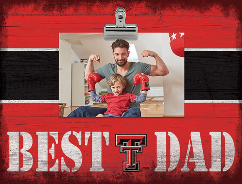 Wholesale C2016-Best Dad Clip Frame / C2016-Texas Tech