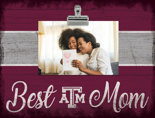 Wholesale C2017-Best Mom Clip Frame / C2017-Texas A&M