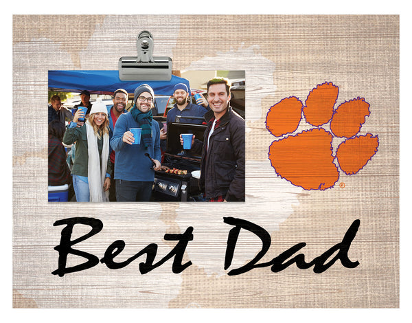 Wholesale C1090-Best Dad Burlap Clip Frame / C1090-Clemson