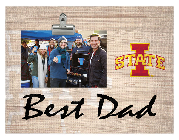Wholesale C1090-Best Dad Burlap Clip Frame / C1090-Iowa State