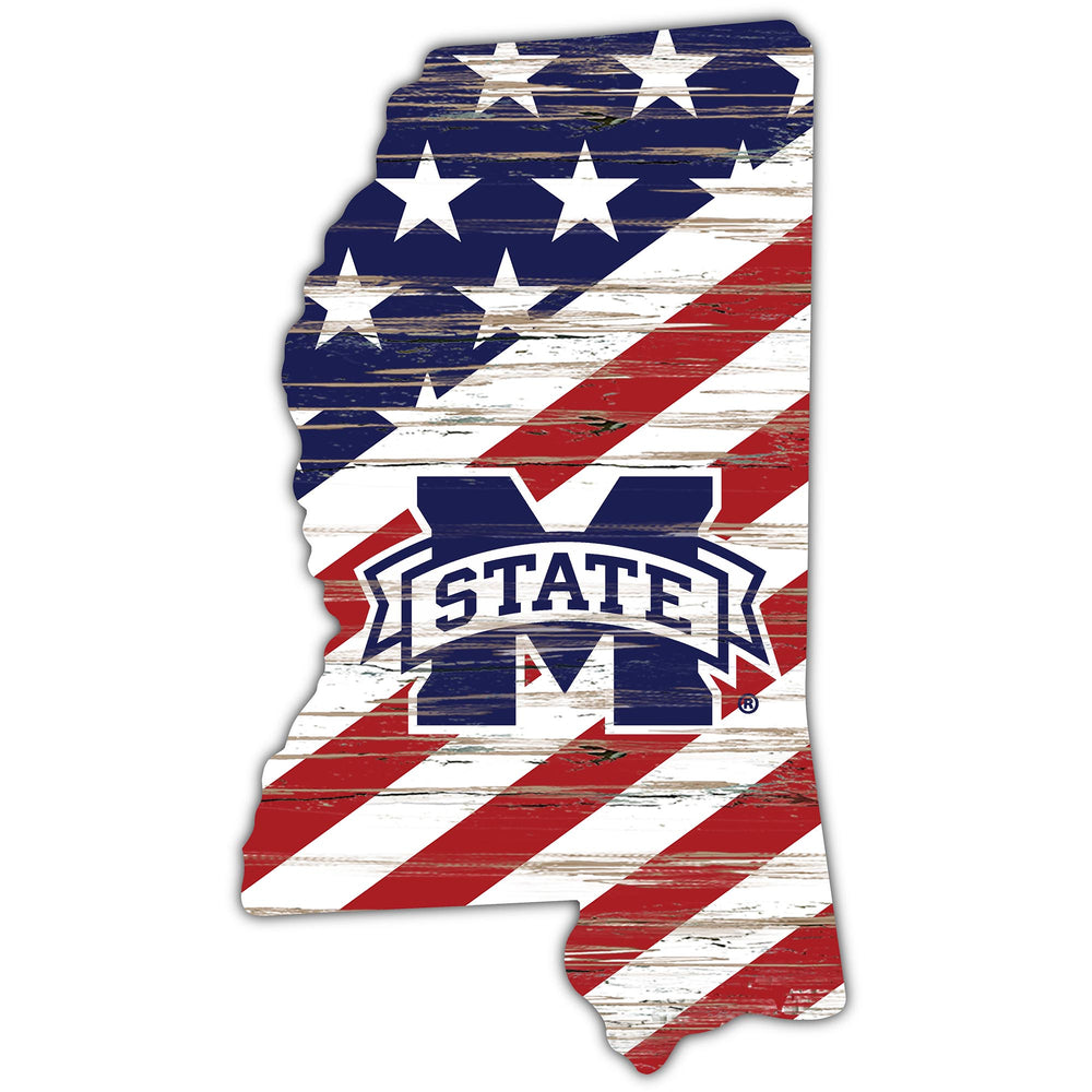 Wholesale C2043-American Flag State Cutout 12in / C2043-Mississippi State