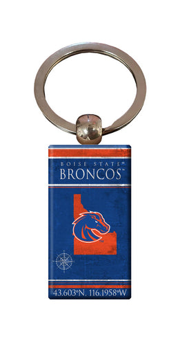 Wholesale C2052-Coordinates Keychain / C2052-Boise State