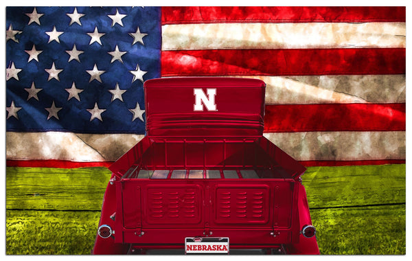 Wholesale C2072-Patriotic Retro Truck 11x19 / C2072-Nebraska