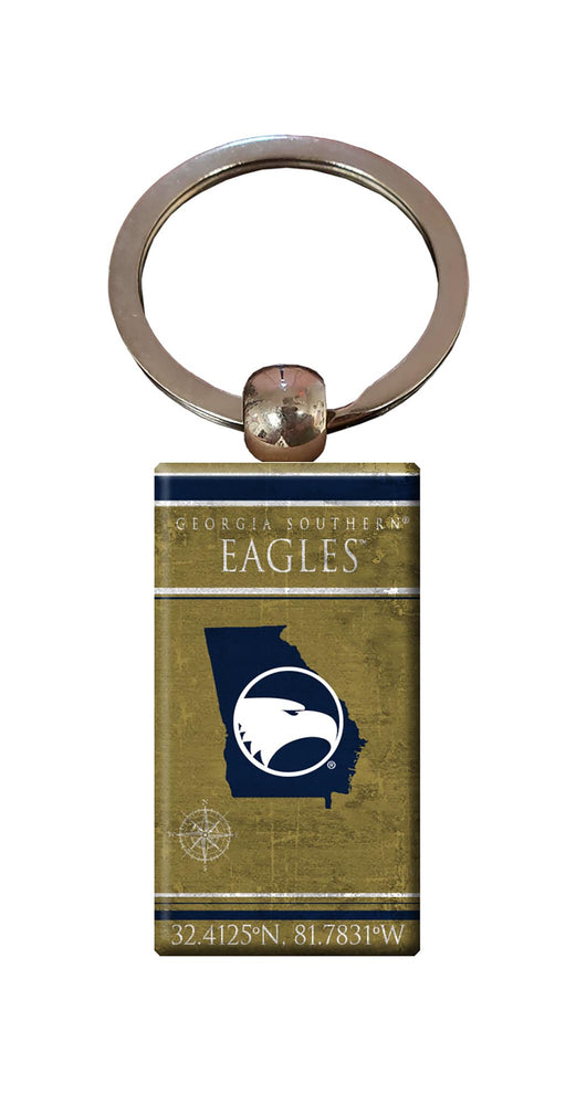 Wholesale C2052-Coordinates Keychain / C2052-Georgia Southern