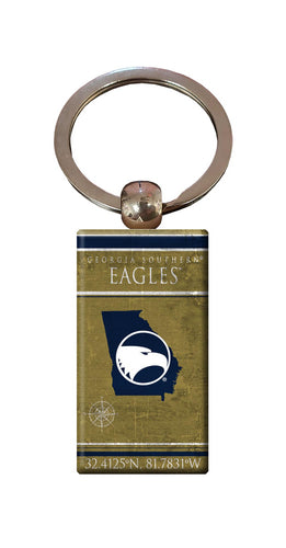 Wholesale C2052-Coordinates Keychain / C2052-Georgia Southern