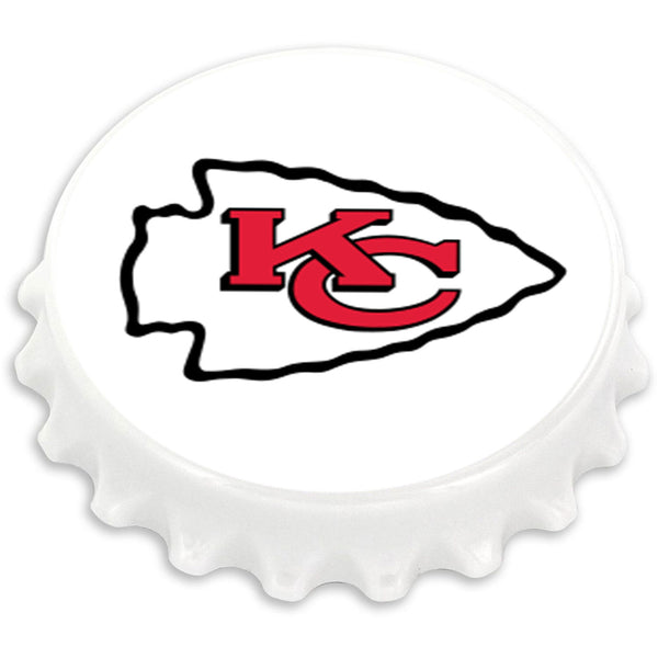 KANSAS CITY CHIEFS BOTTLE CAP BOTTLE OPENER MAGNET (OC)